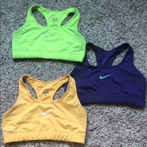 Nike pro sports bra three pack bundle